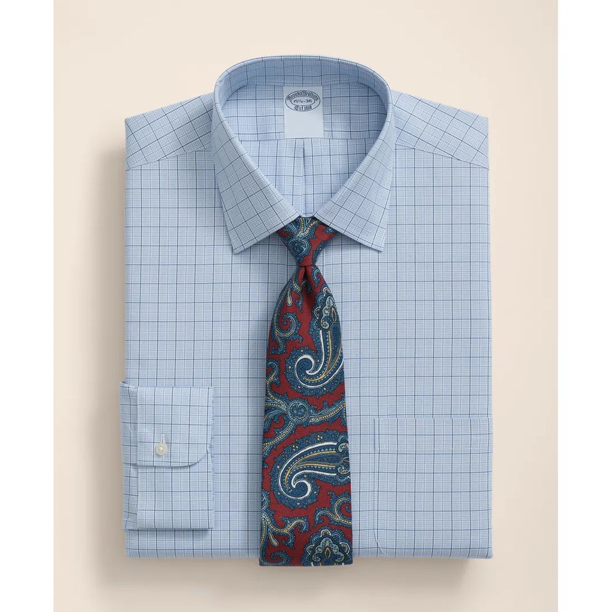 BROOKS BROTHERS - Camisa Hombre Sppt Chk- Feb Azul Brooks Brothers