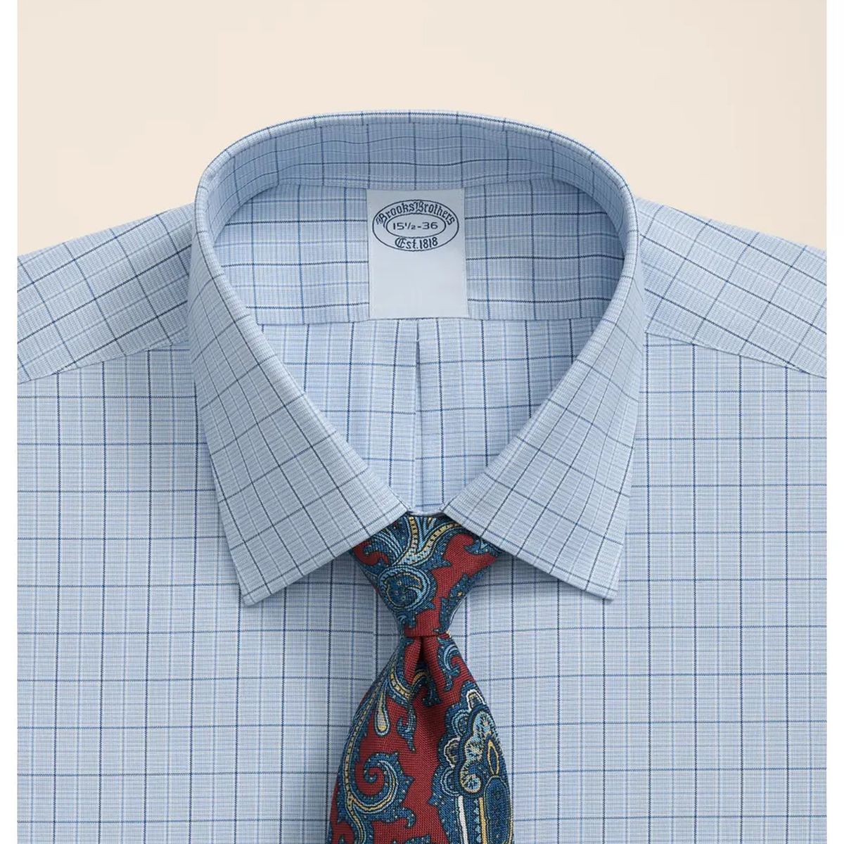 BROOKS BROTHERS - Camisa Hombre Sppt Chk- Feb Azul Brooks Brothers