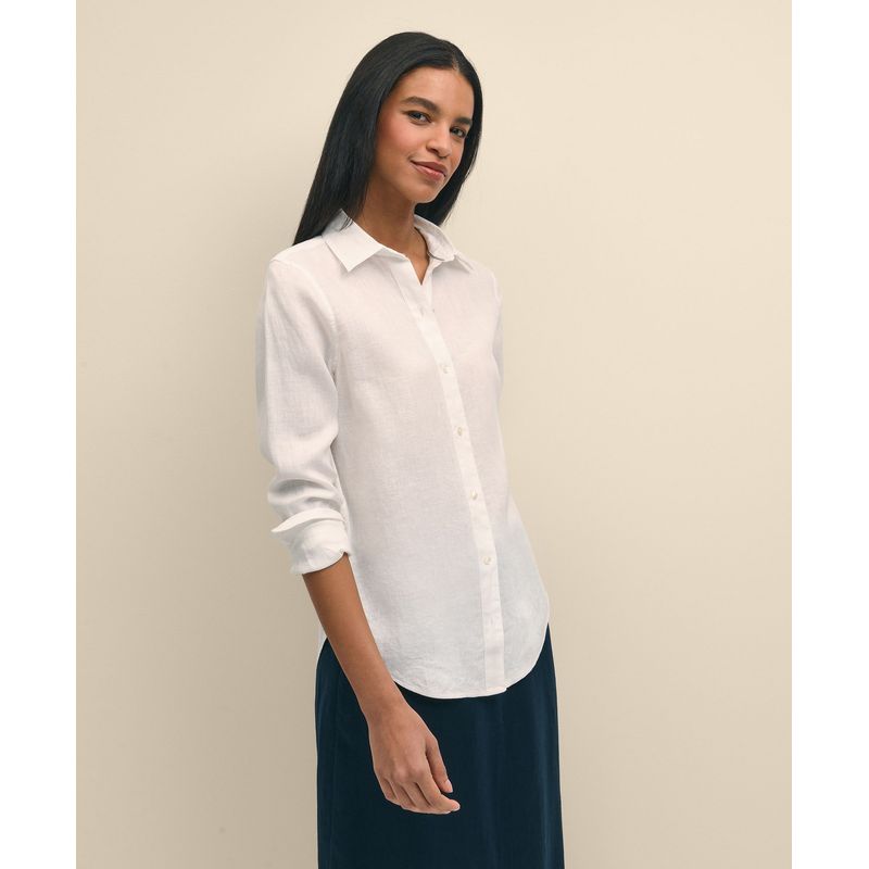 BROOKS BROTHERS - Camisa Mujer Ln Bd Blanco Brooks Brothers