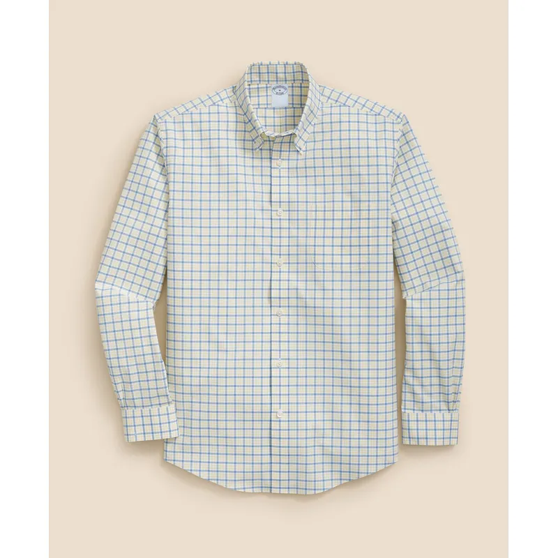 BROOKS BROTHERS - Camisa Hombre Spt Ni Broadcloth Novelty Amarillo Brooks Brothers