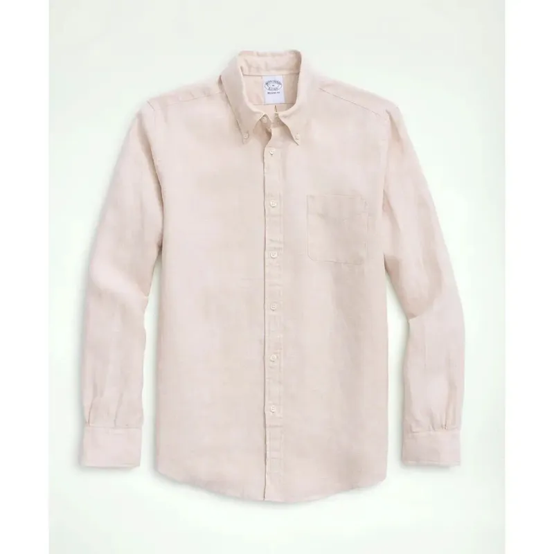 BROOKS BROTHERS - Camisa Hombre Spt Lino Beige Brooks Brothers