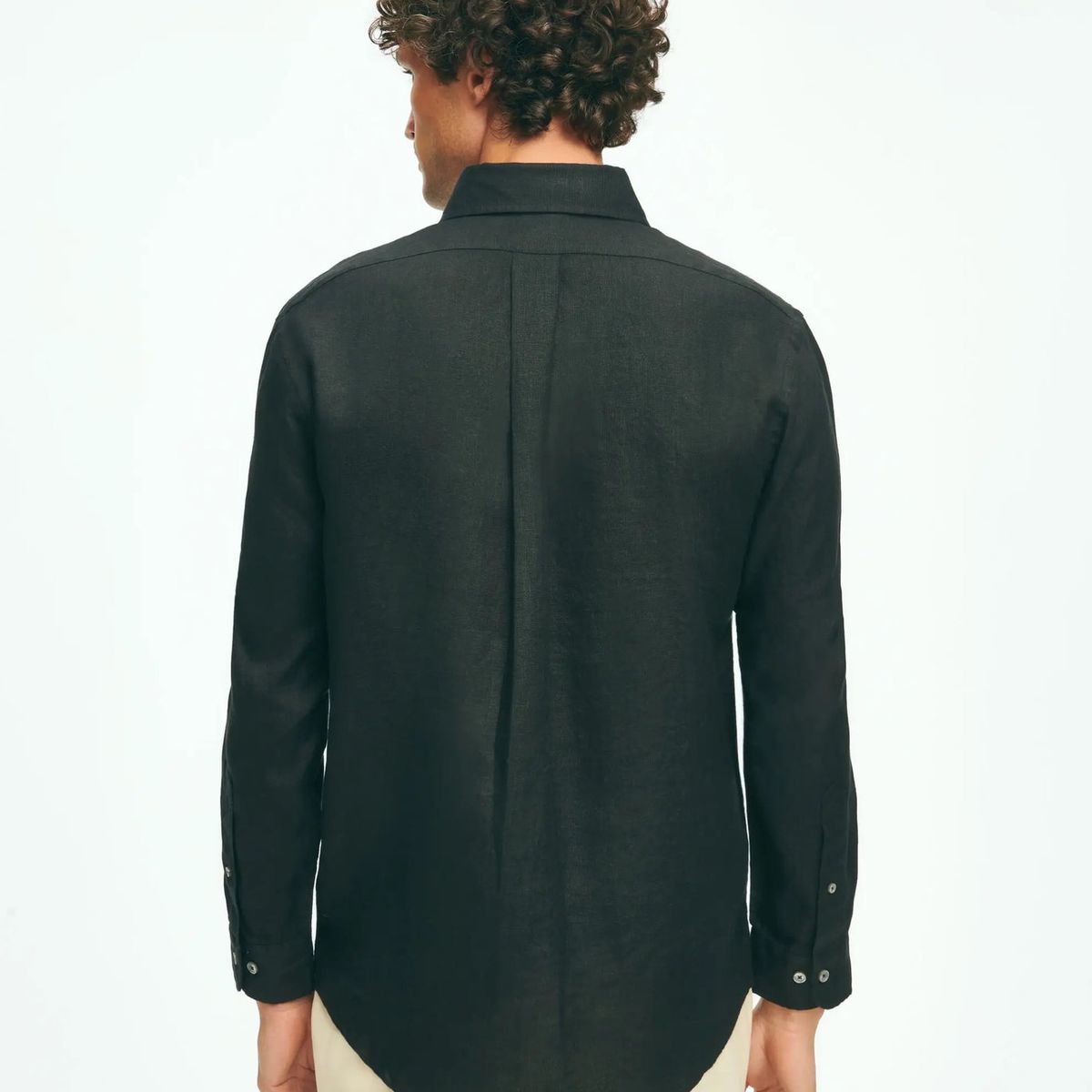 BROOKS BROTHERS - Camisa Hombre Spt Lino Negro Brooks Brothers