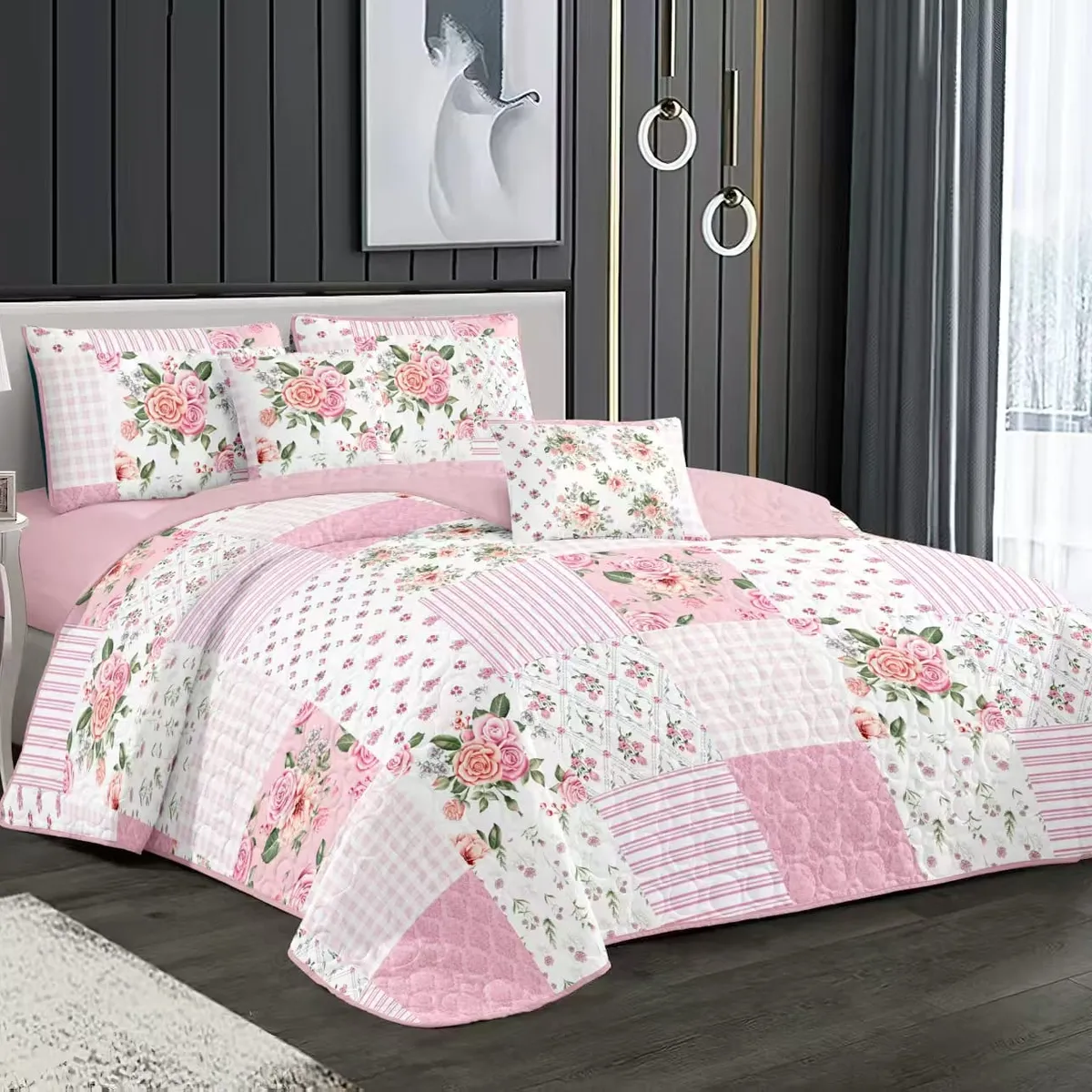 GENERICO - cubrecamas quilt verano diseño 2p