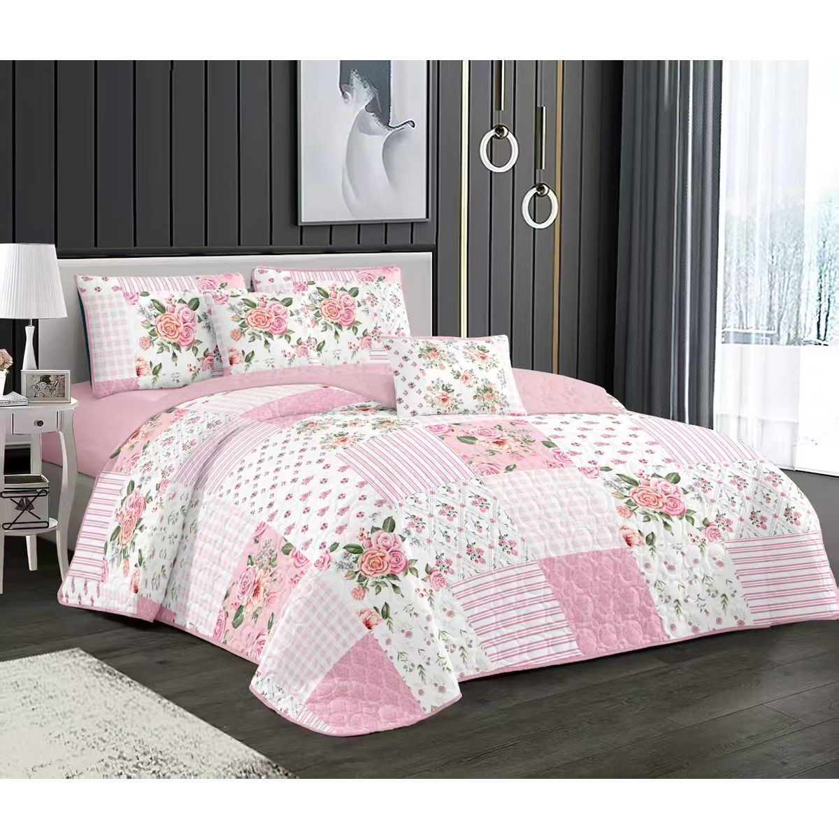 GENERICO - cubrecamas quilt verano diseño 2p