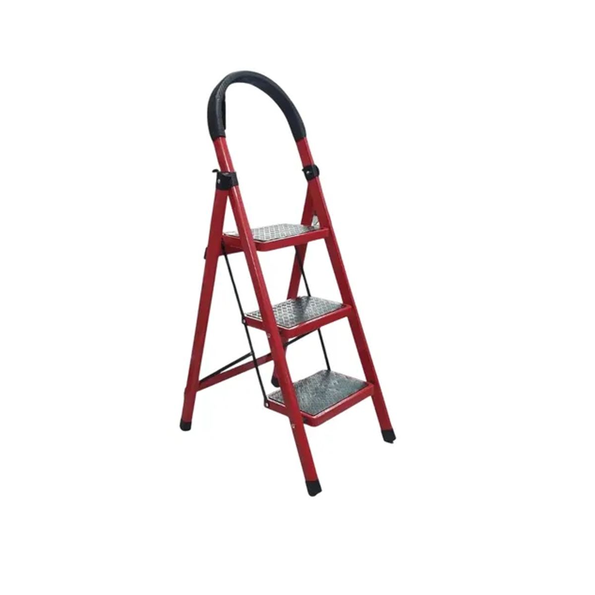 GENERICO - Escalera Metálica Plegable Antideslizante 3 Niveles