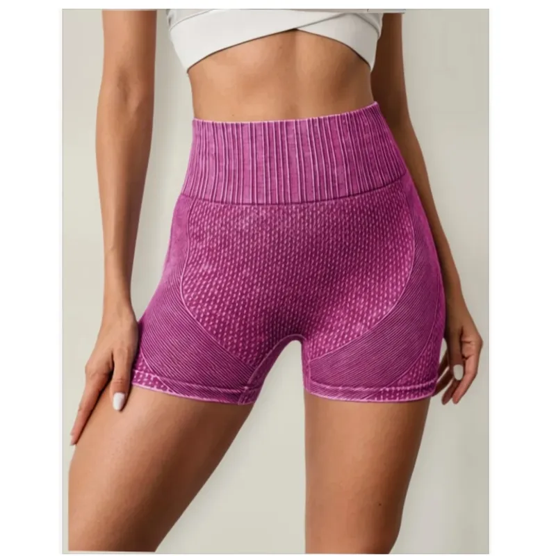 MPROPIA - Calza Short Deportivo Mujer Push Up Frunce Tiro Alto Gym 005