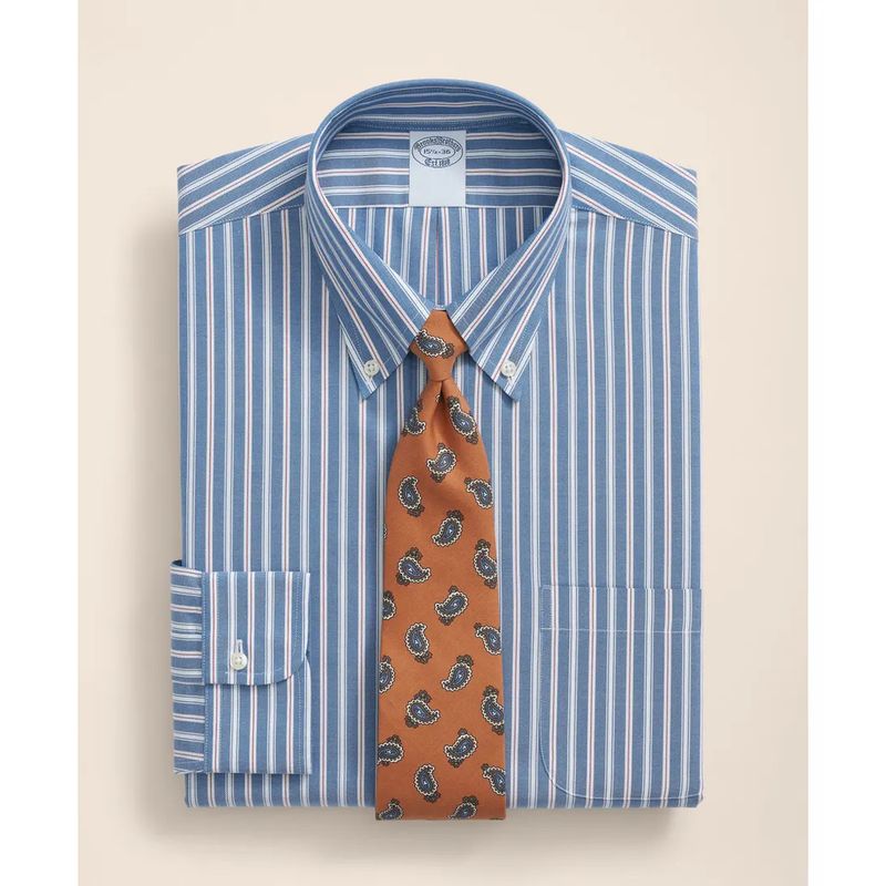 BROOKS BROTHERS - Camisa Hombre Sppt Pbd Grnd Stp - Feb Azul Brooks Brothers