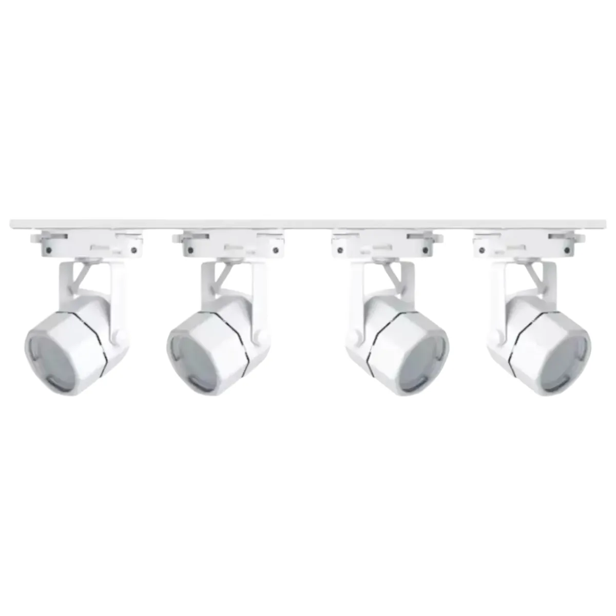 AVC Y VELL MAX - Lámpara 4 Focos Hexagonal Blanco Luz Neutra 7W + Riel 1mt
