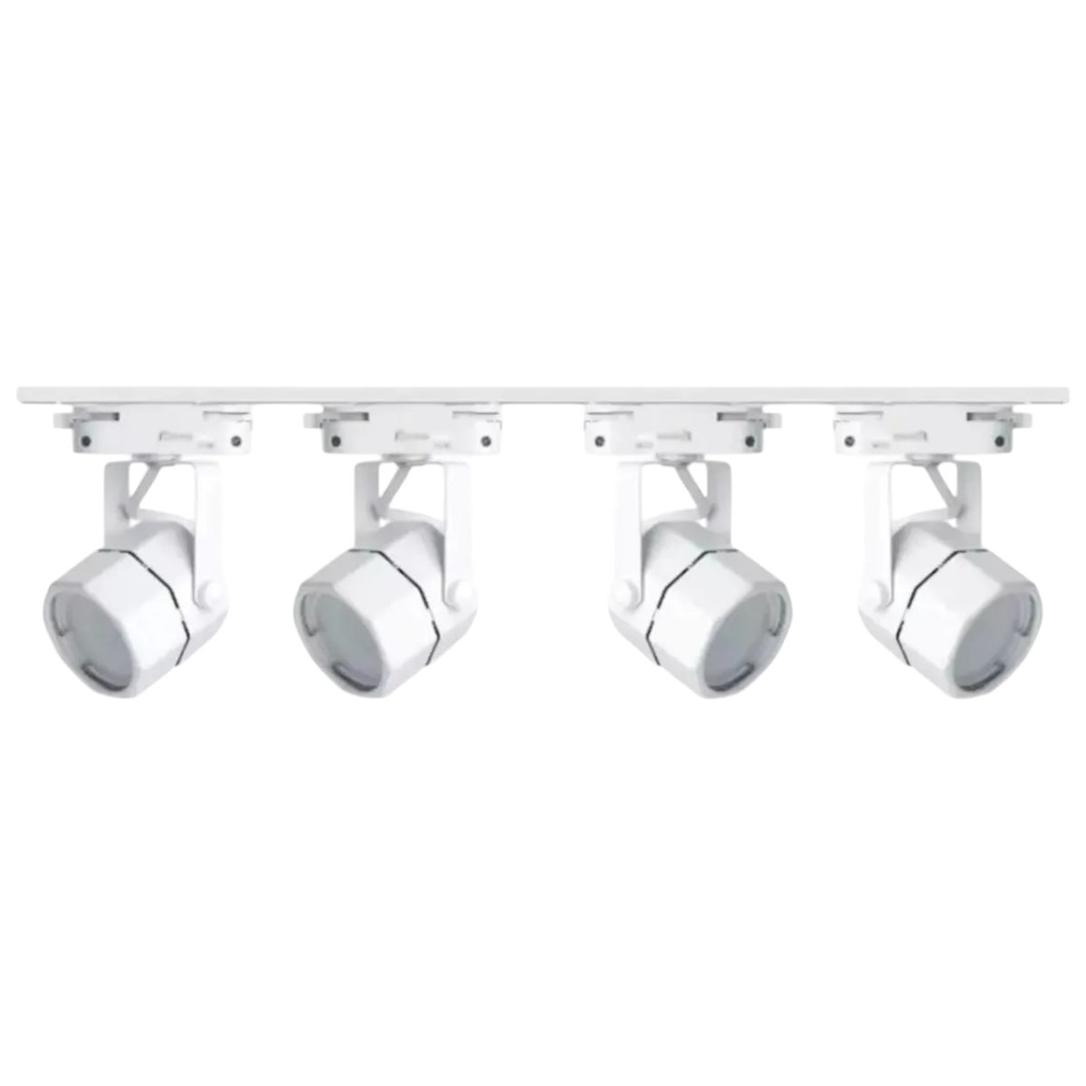 AVC Y VELL MAX - Lámpara 4 Focos Hexagonal Blanco Luz Neutra 7W + Riel 1mt