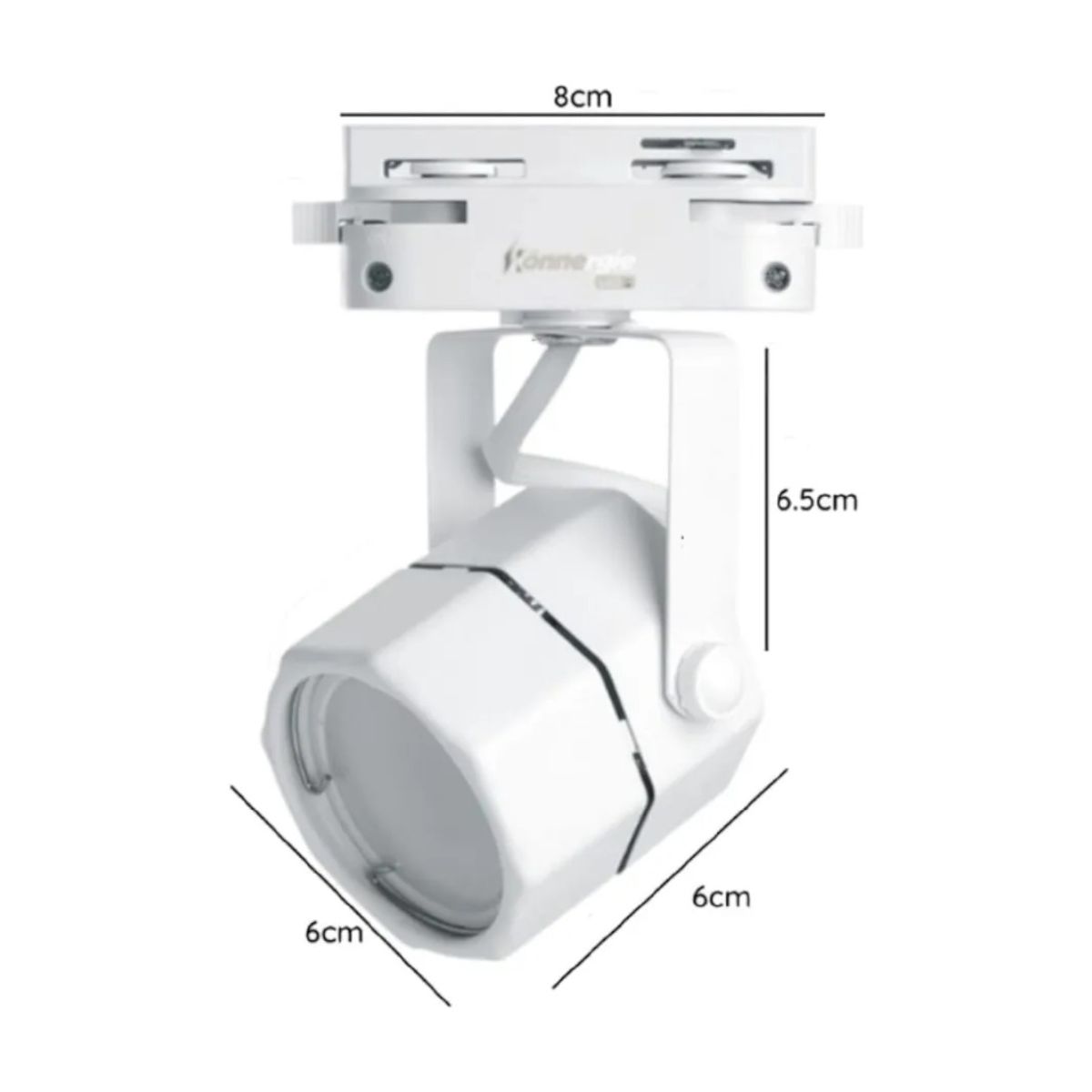 AVC Y VELL MAX - Lámpara 4 Focos Hexagonal Blanco Luz Neutra 7W + Riel 1mt