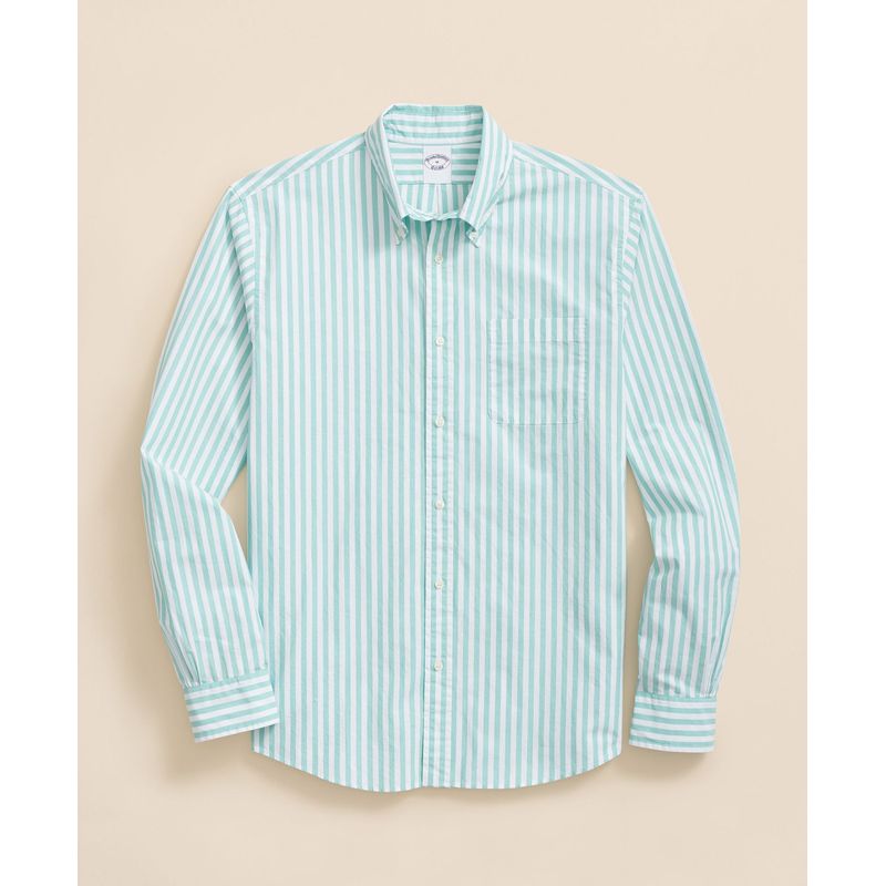 BROOKS BROTHERS - Camisa Hombre Spt Fdy Butcher Stripe Verde Brooks Brothers