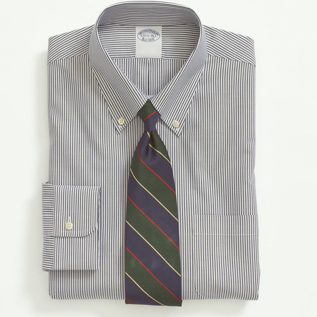 BROOKS BROTHERS - Camisa Hombre Sppt Pbd- Candy Stp Azul Brooks Brothers