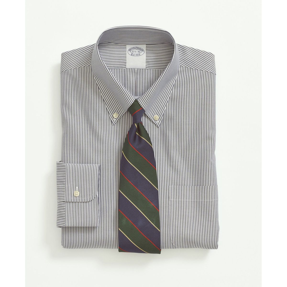 BROOKS BROTHERS - Camisa Hombre Sppt Pbd- Candy Stp Azul Brooks Brothers