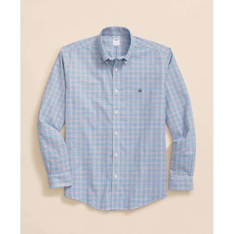 BROOKS BROTHERS - Camisa Hombre Spt Str Ni Ox Checks Verde Brooks Brothers