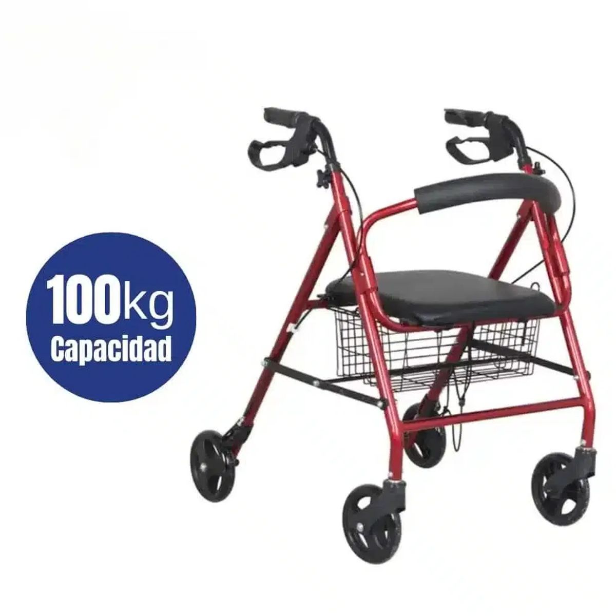 BOTICAMED - Andador burrito con ruedas plegable asiento y frenos