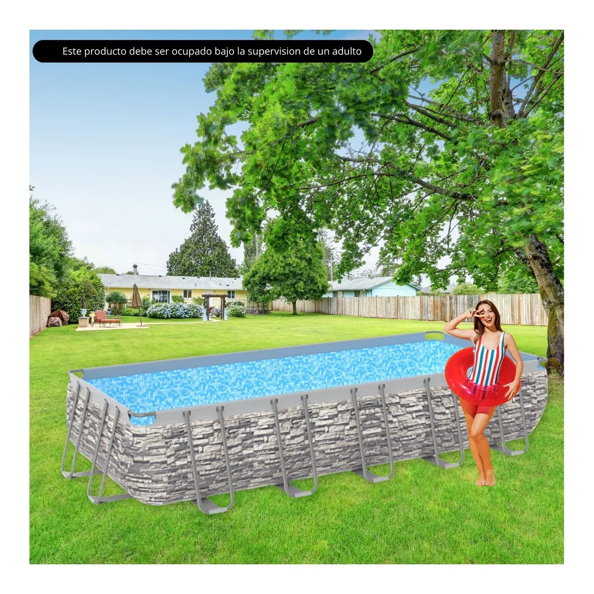 AVENLI - Piscina Familiar Rectangular 122x250x540 cm 12871 Litros