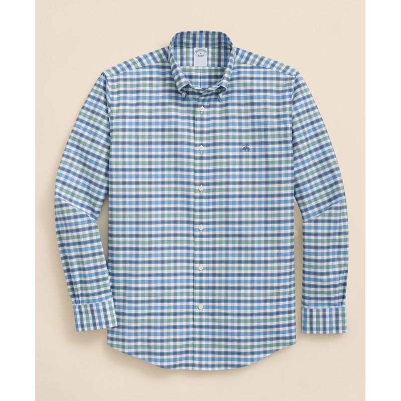 BROOKS BROTHERS - Camisa Hombre Spt Str Ni Ox Checks Verde Brooks Brothers