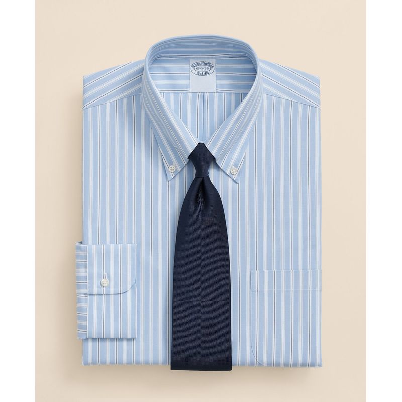 BROOKS BROTHERS - Camisa Hombre Sppt Pbd Grnd Stp - Feb Azul Brooks Brothers
