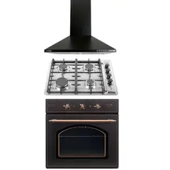 SINDELEN - Combo Retro Campana Ca-635Png + Horno Empotrable He-7220Rng + Encimera Gas Ceg-4650In Kit-134