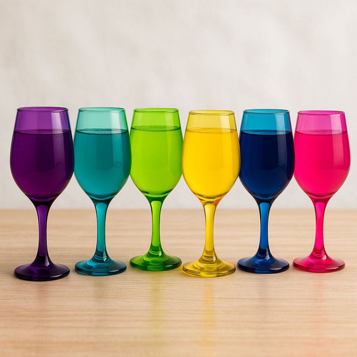 CRISTAR - Set 24 Copas Vasos Vidrio Cristar Full Color Celebraciones