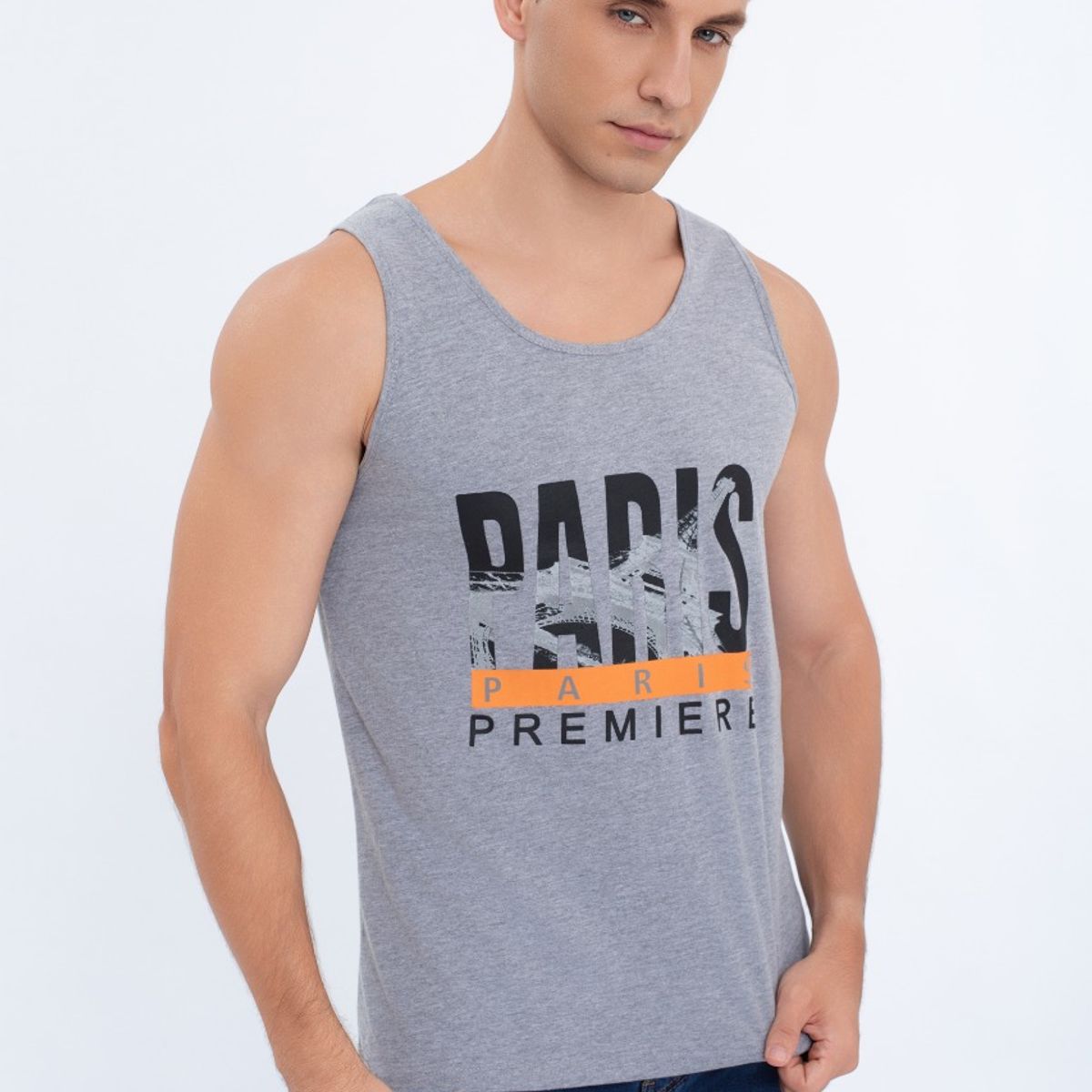 LIKE SHOP - Polera Musculosa Hombre Sin Mangas Paris Colores 7604