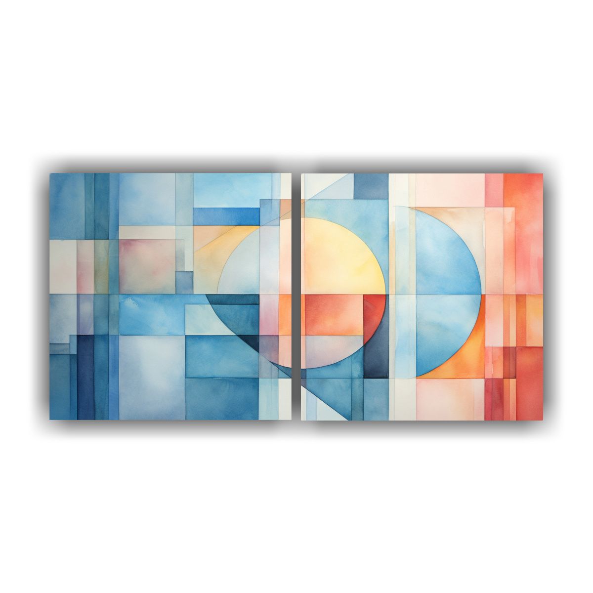 GENERICO - Pintura Decorativa Geométrica Enigmática Dos 140x70 Cm