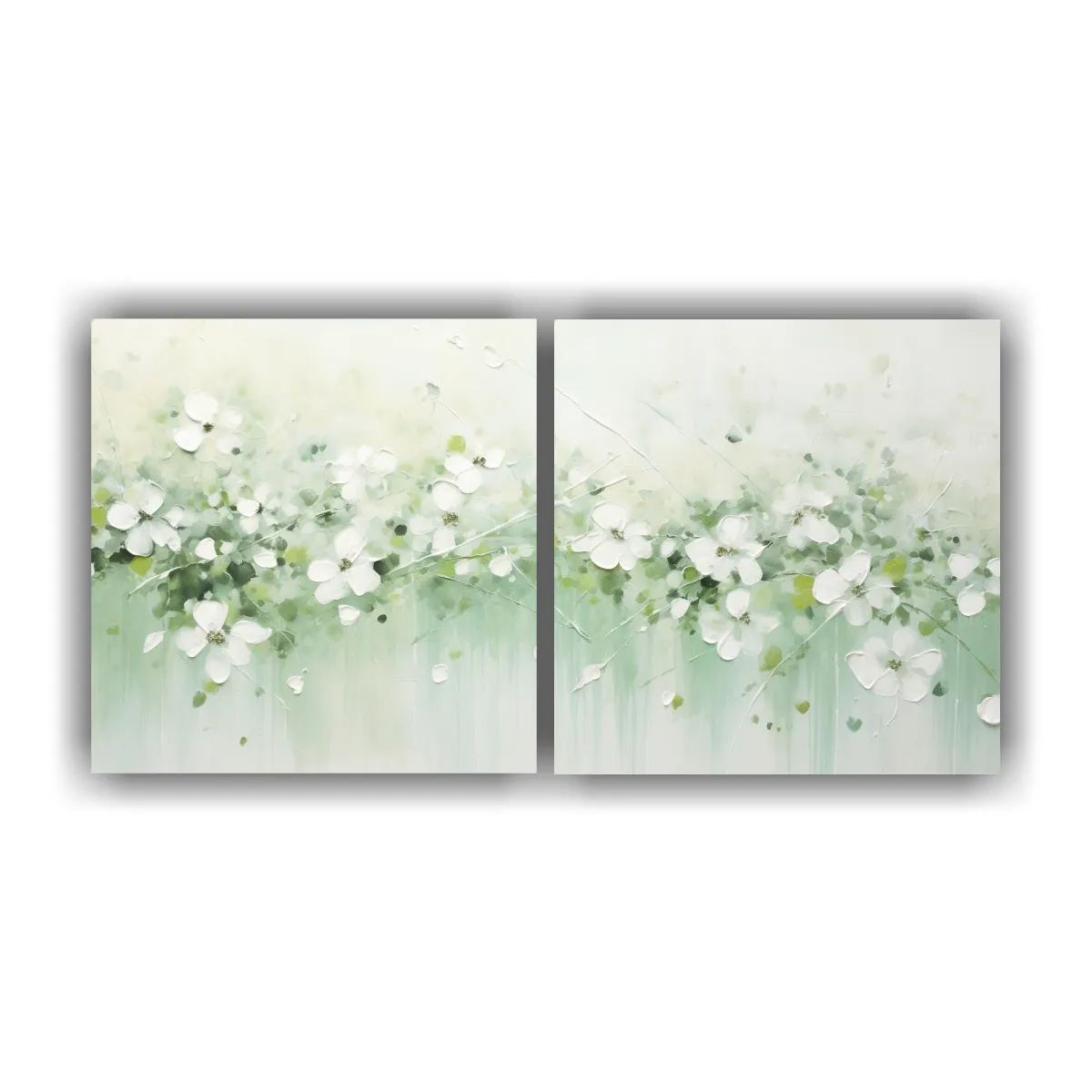GENERICO - Pintura Acrílica Moderna En Lienzo Blanco 140x70 Cm