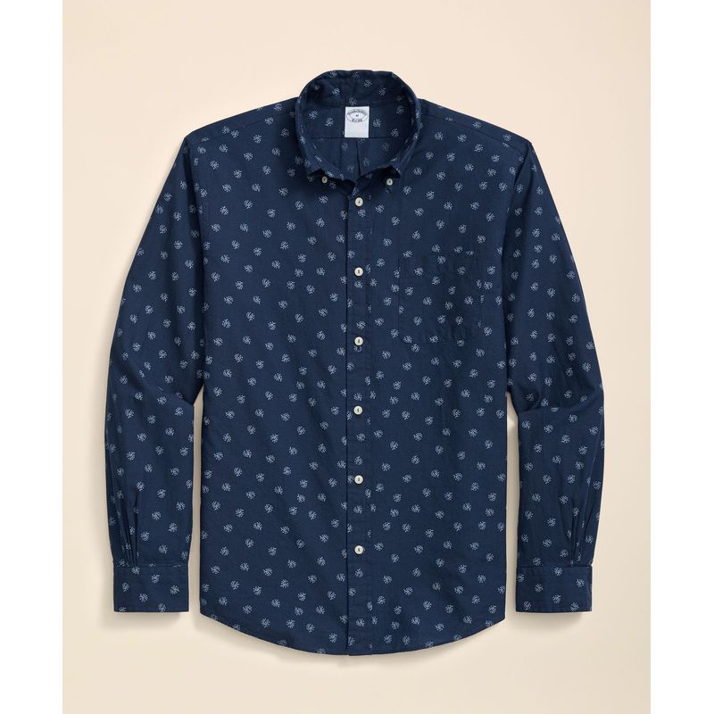 BROOKS BROTHERS - Camisa Hombre Spt Indigo Pigment Print Azul Brooks Brothers