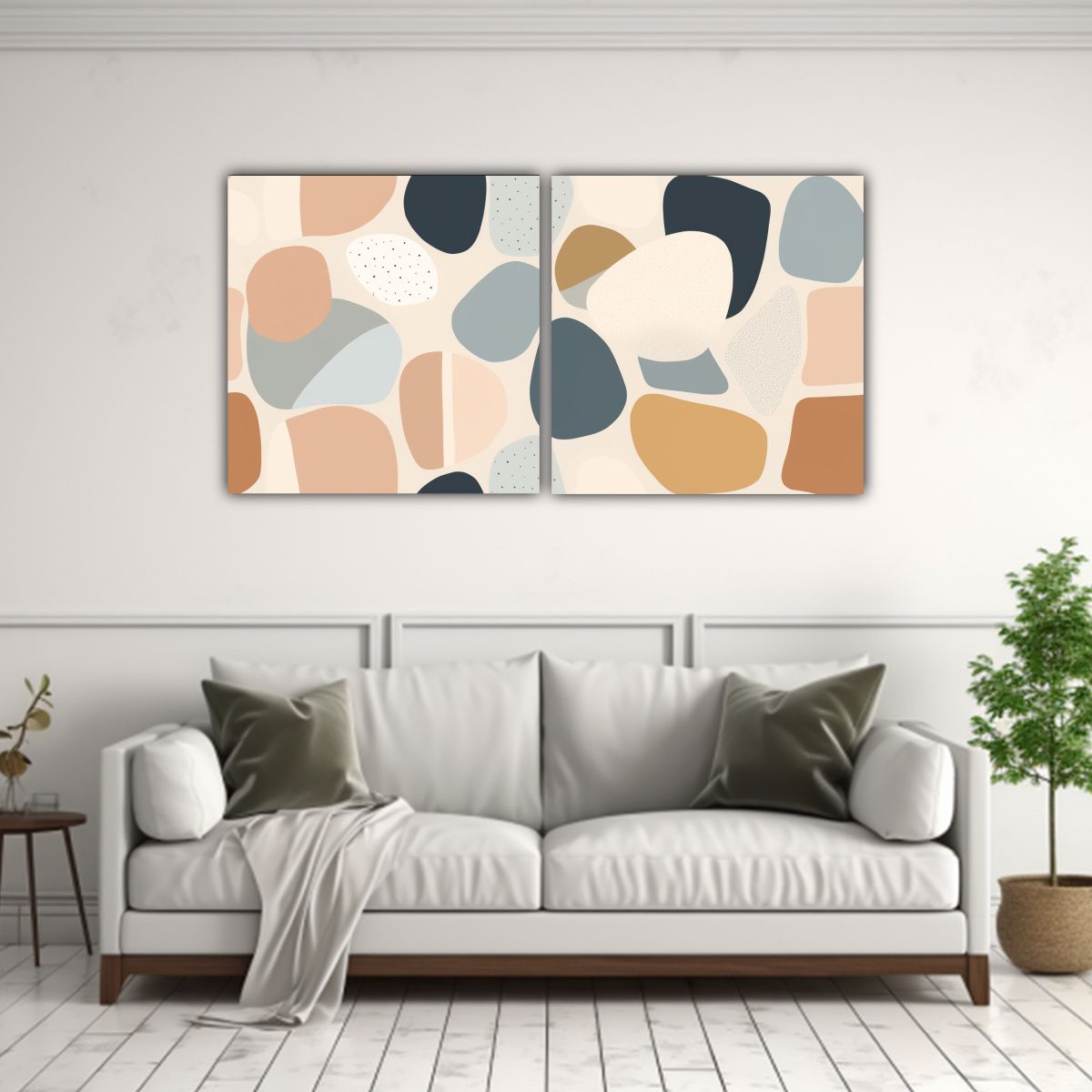 GENERICO - Pinturas De Decoración Abstractas En Tonos 140x70 Cm