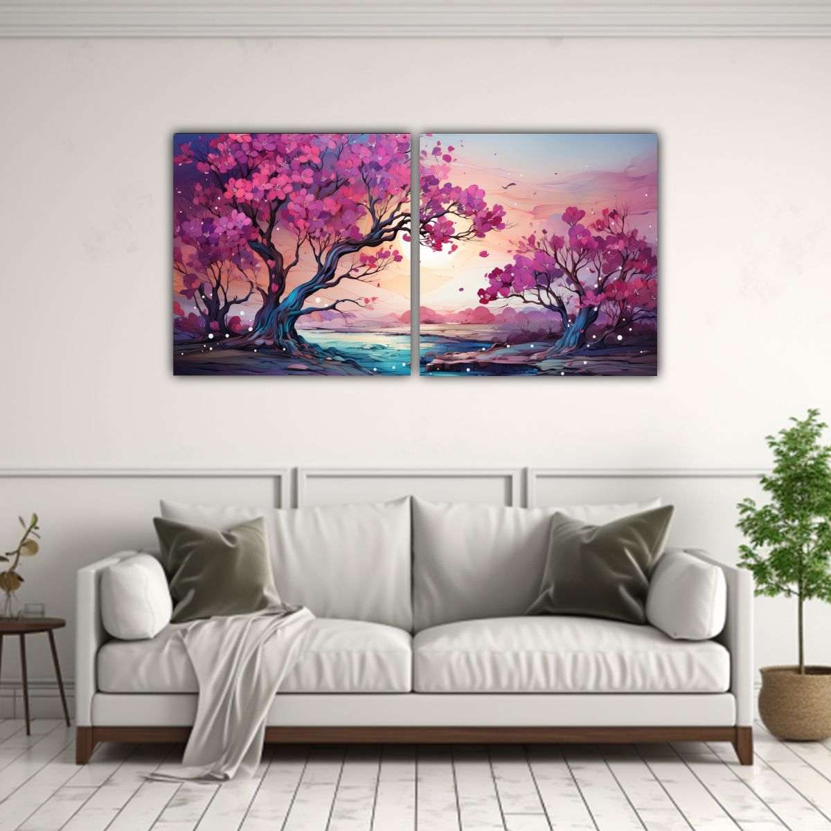 GENERICO - Pintura Decorativa Urbana De Un árbol Popular En 140x70 Cm