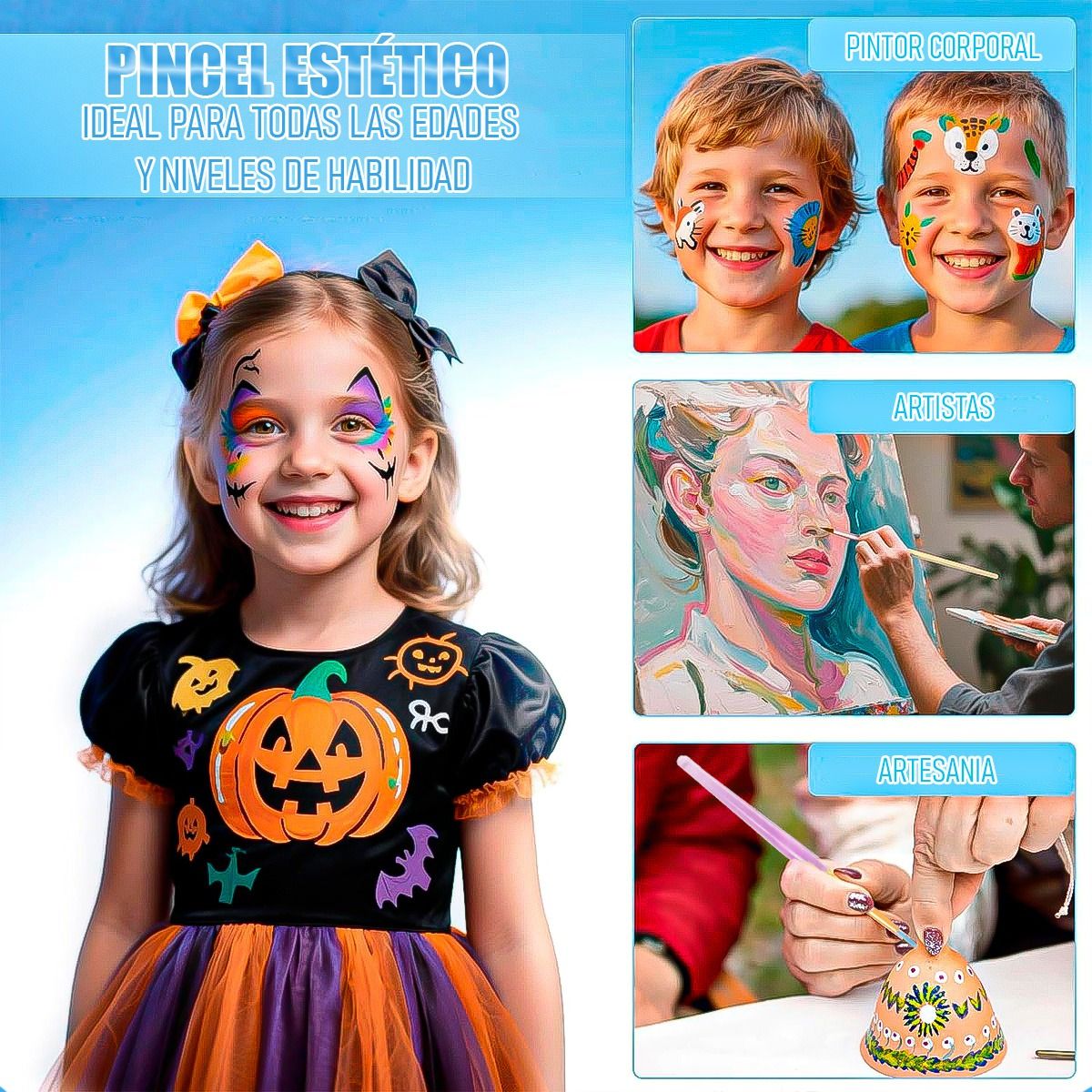 GENERICO - Juego De Pinceles Juego De Pinceles Set Pinceles