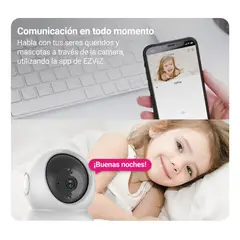 EZVIZ - Camara WiFi H6C PRO 3K 5MP IR10M Seguimiento Audio - Blanco