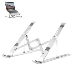 GENERICO - Soporte Alzador Vertical Ajustable Laptop Notebook Aluminio
