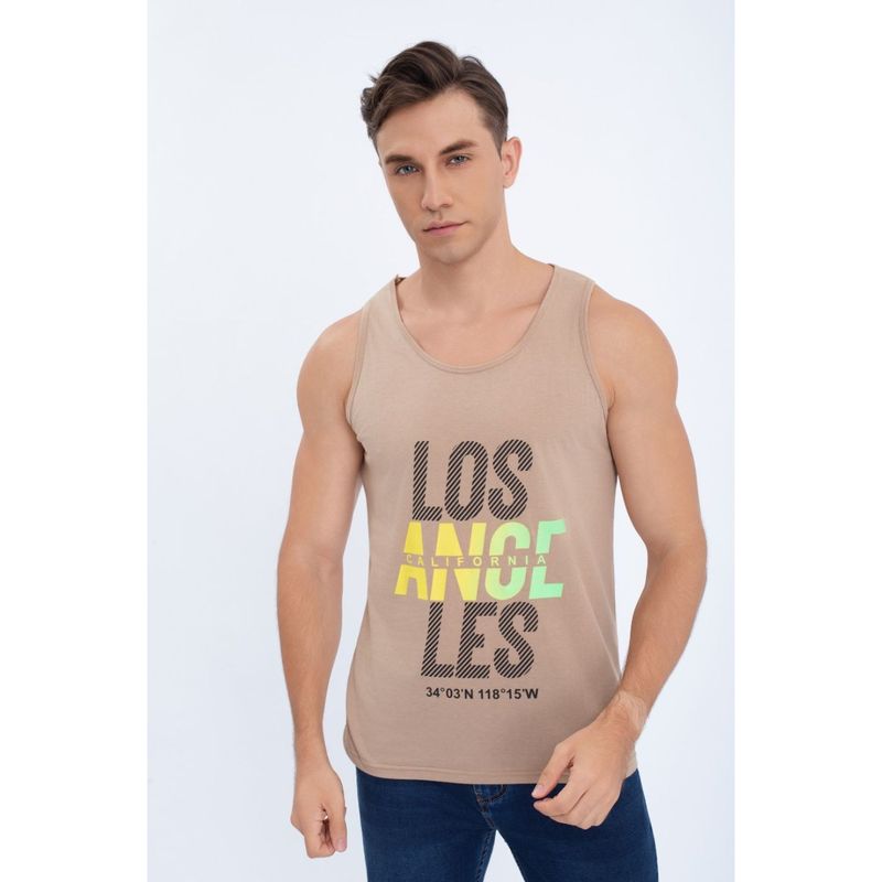 MPROPIA - Polera Musculosa Hombre Sin Mangas Colores Los Angeles 7605