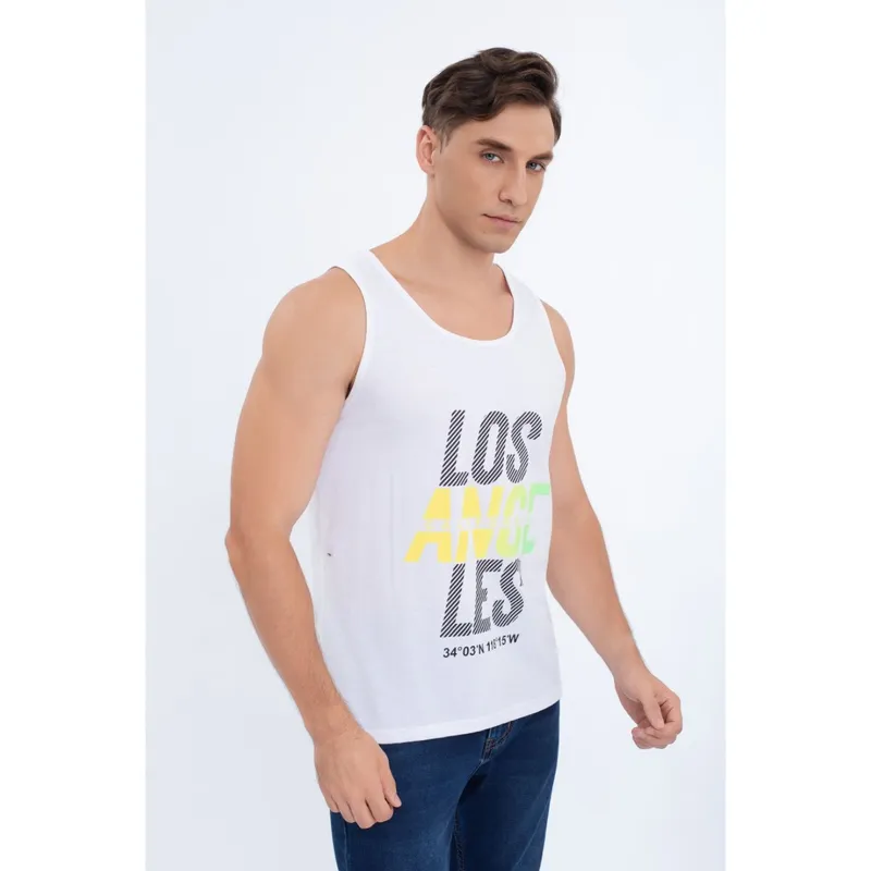 MPROPIA - Polera Musculosa Hombre Sin Mangas Colores Los Angeles 7605