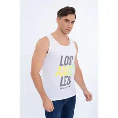 LIKE SHOP - Polera Musculosa Hombre Sin Mangas Colores Los Angeles 7605