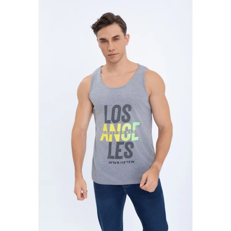 MPROPIA - Polera Musculosa Hombre Sin Mangas Colores Los Angeles 7605
