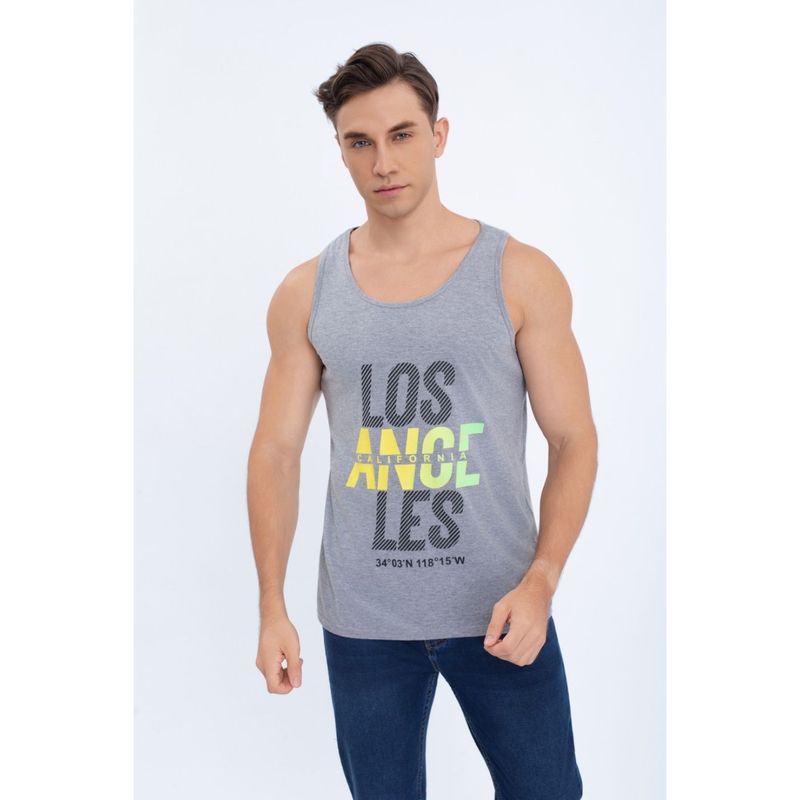 MPROPIA - Polera Musculosa Hombre Sin Mangas Colores Los Angeles 7605