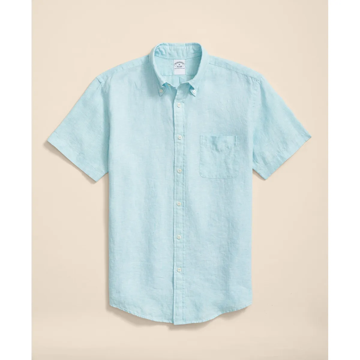 BROOKS BROTHERS - Camisa Hombre Spt Lino  Azul Brooks Brothers
