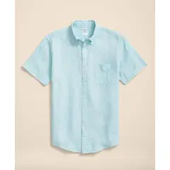 BROOKS BROTHERS - Camisa Hombre Spt Lino Azul
