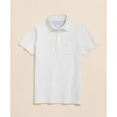 BROOKS BROTHERS - Polera Hombre Garment Dyed Pique Polo Blanco