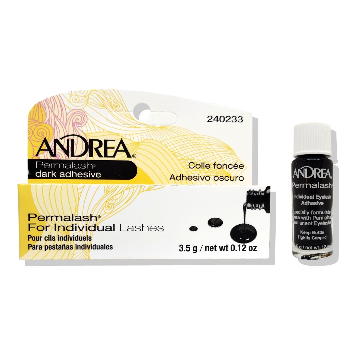 ANDREA - Pegamento Pestañas Postizas Individuales Negro 3.5G Andrea