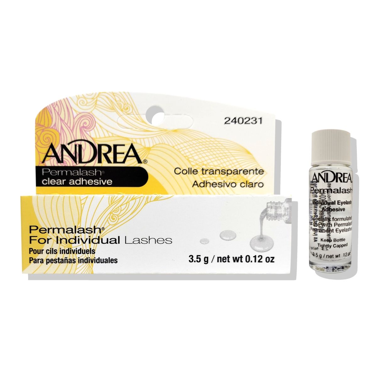 ANDREA - Pegamento Pestañas Postizas Individuales Clear 3.5G Andrea