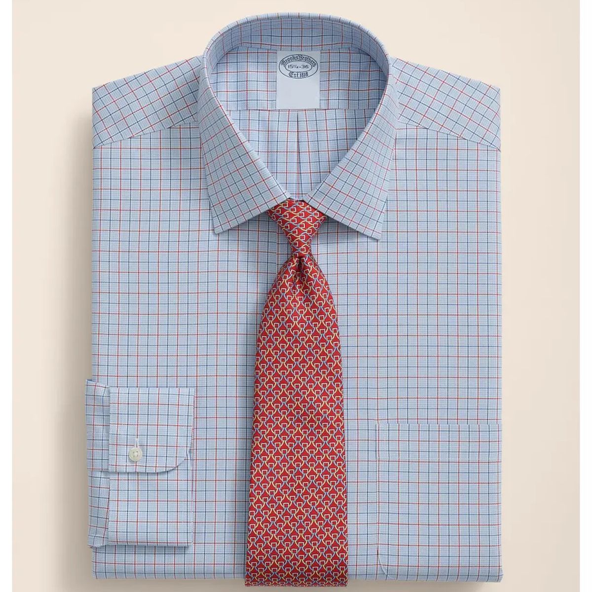 BROOKS BROTHERS - Camisa Hombre Sppt Chk- Feb Azul Brooks Brothers