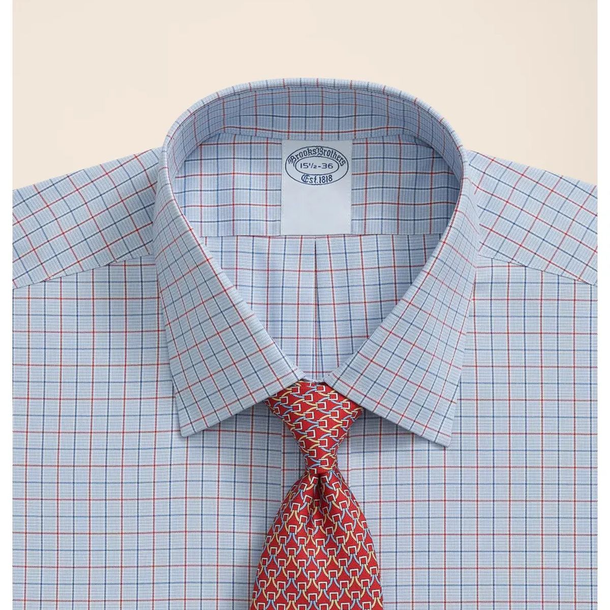 BROOKS BROTHERS - Camisa Hombre Sppt Chk- Feb Azul Brooks Brothers