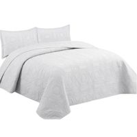 Cobertor Quilt De Verano Cubrecama 2 Plazas Colcha 230x250cm GS Blanco