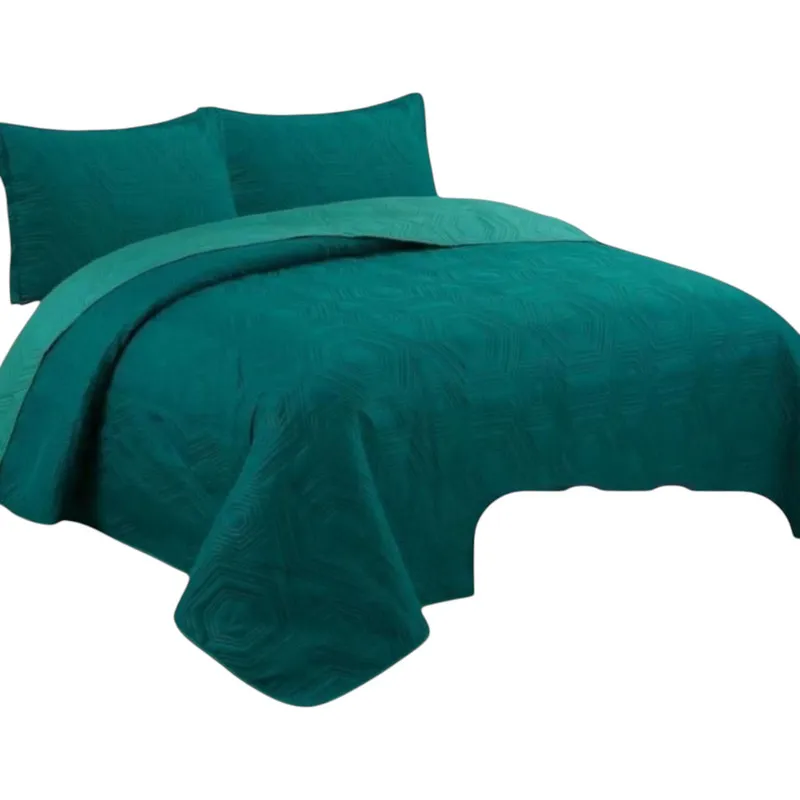 GENERICO - Cobertor Quilt De Verano Cubrecama King Colcha 250x270cm GS Verde