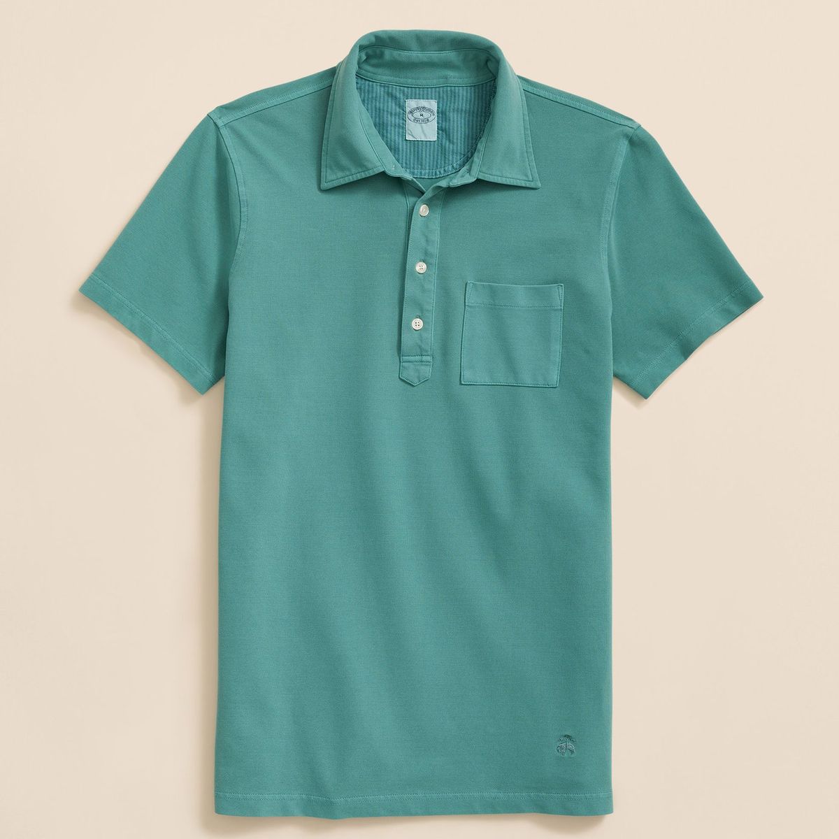 BROOKS BROTHERS - Polera Hombre Garment Dyed Pique Polo Verde Brooks Brothers