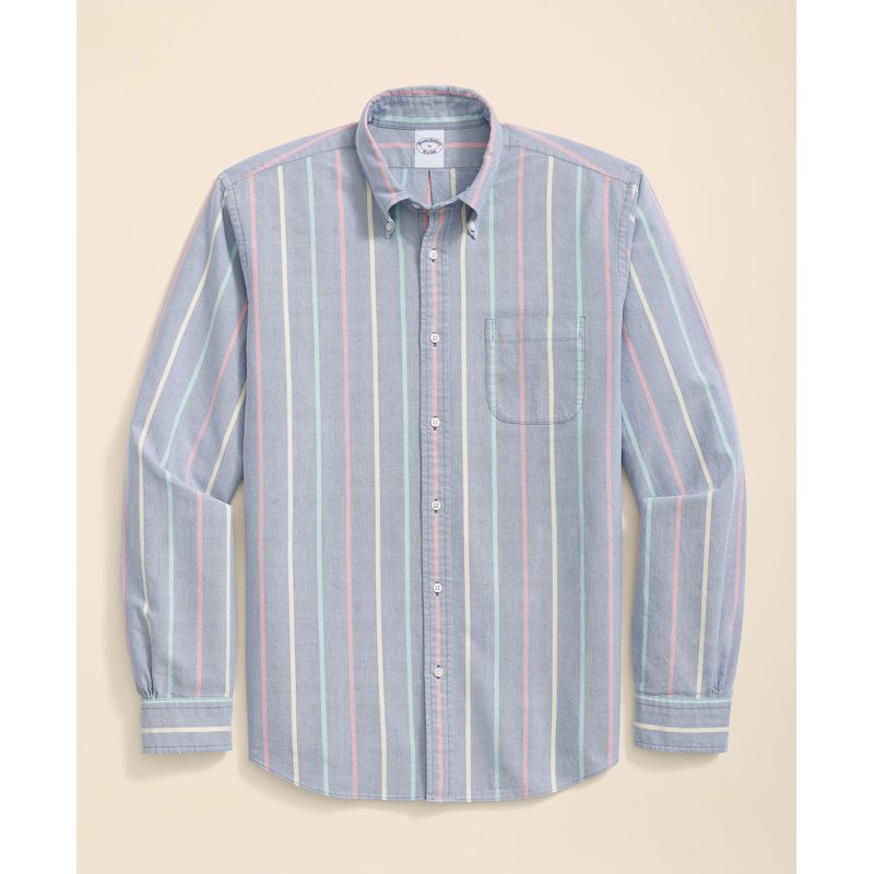 BROOKS BROTHERS - Camisa Hombre Spt Fdy Ox Stripes Azul Brooks Brothers