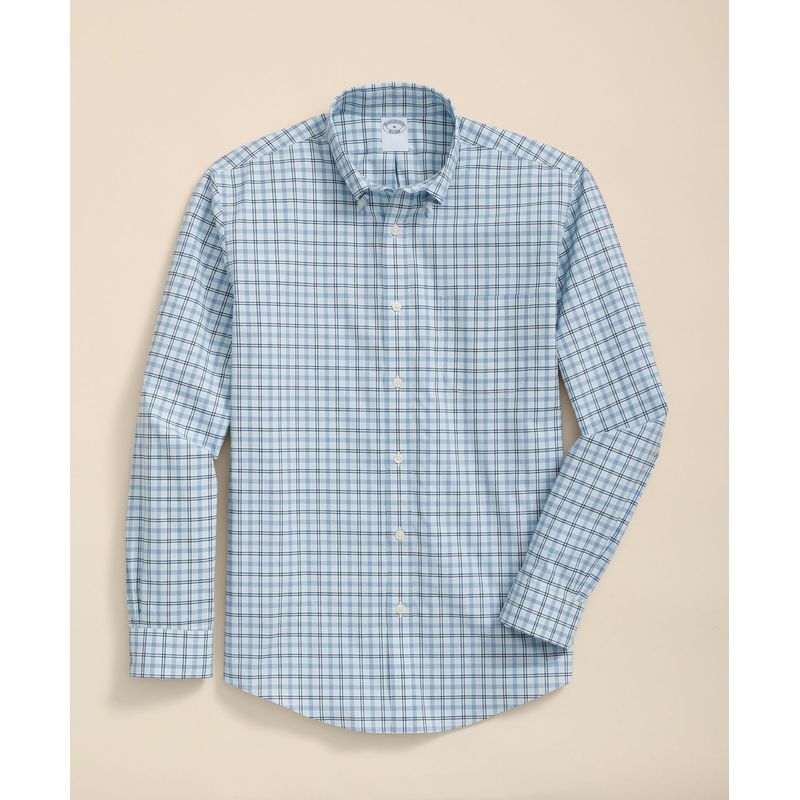 BROOKS BROTHERS - Camisa Hombre Spt Ni Broadcloth Novelty Azul Brooks Brothers